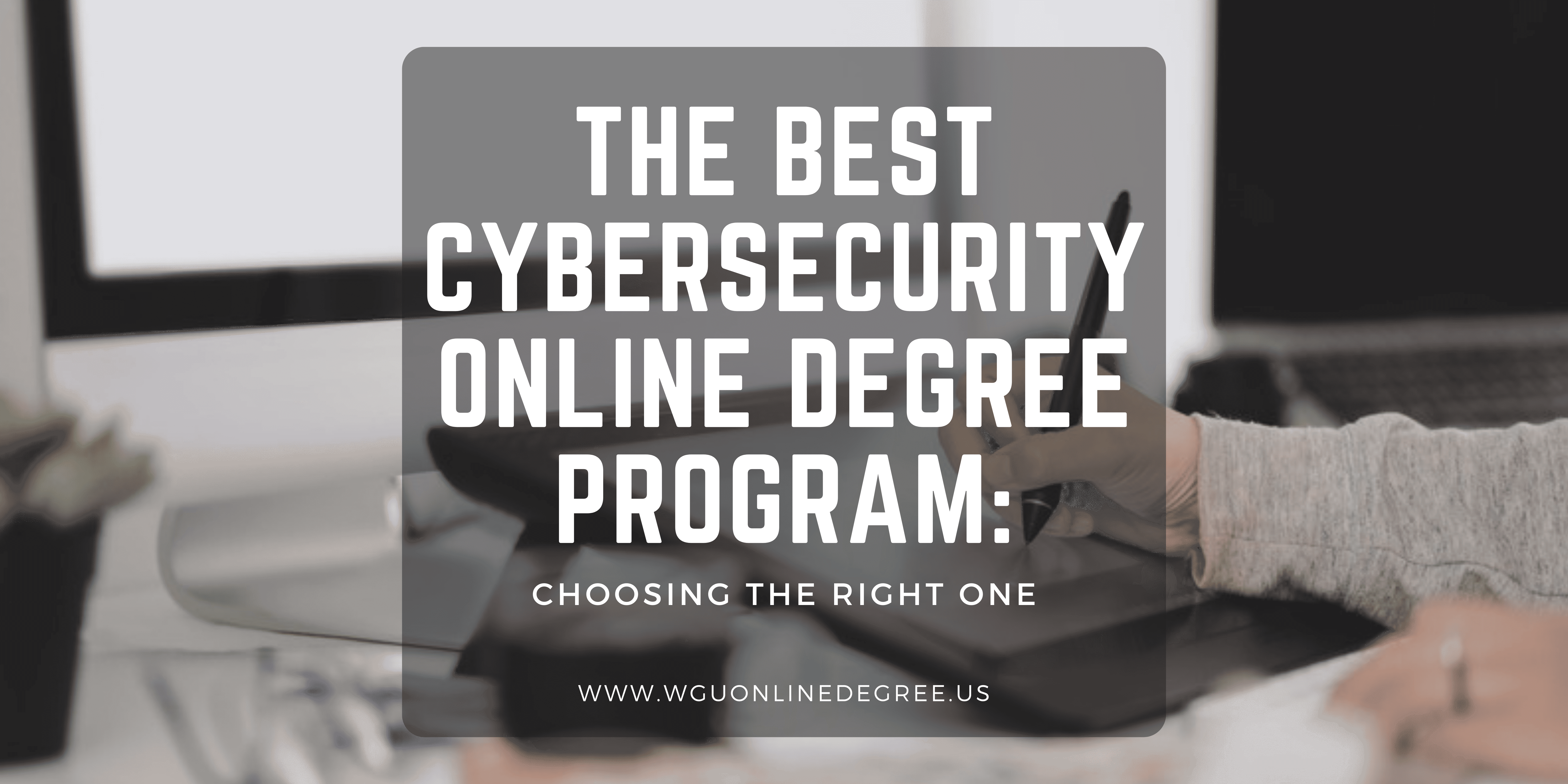 The Best Cybersecurity Online Degree Program: Choosing the Right One